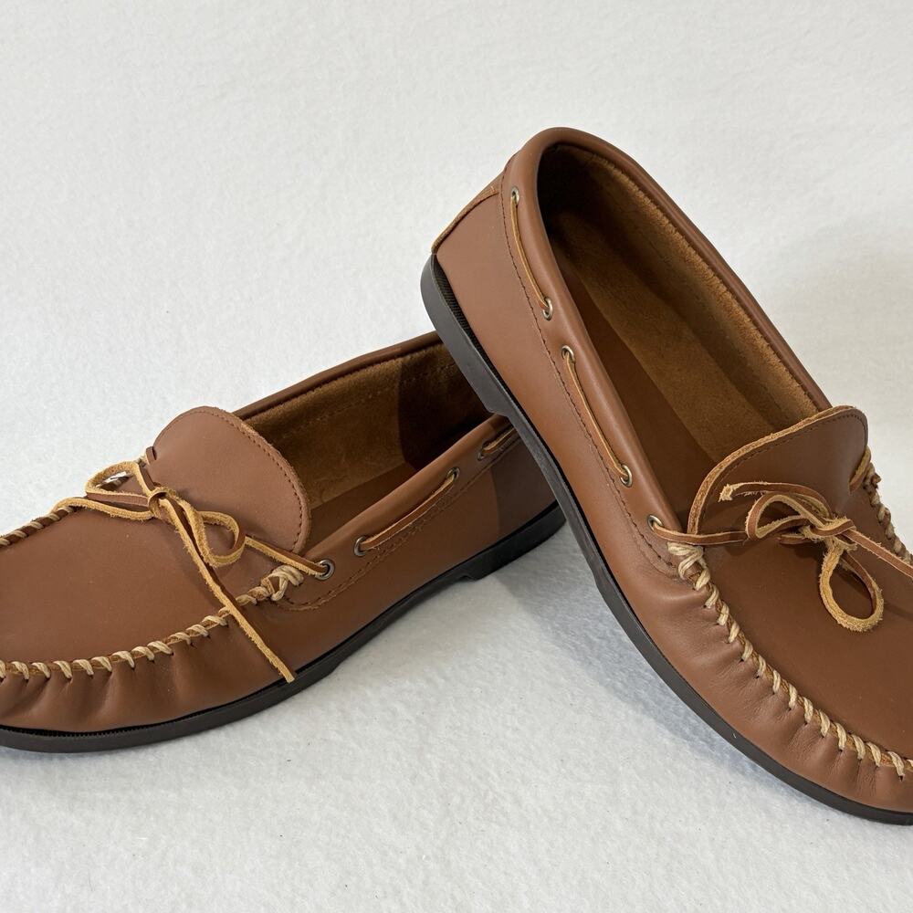 Minnetonka Moccasin Slipper Shoes Model 742 Brown Leather Men’s Size 13